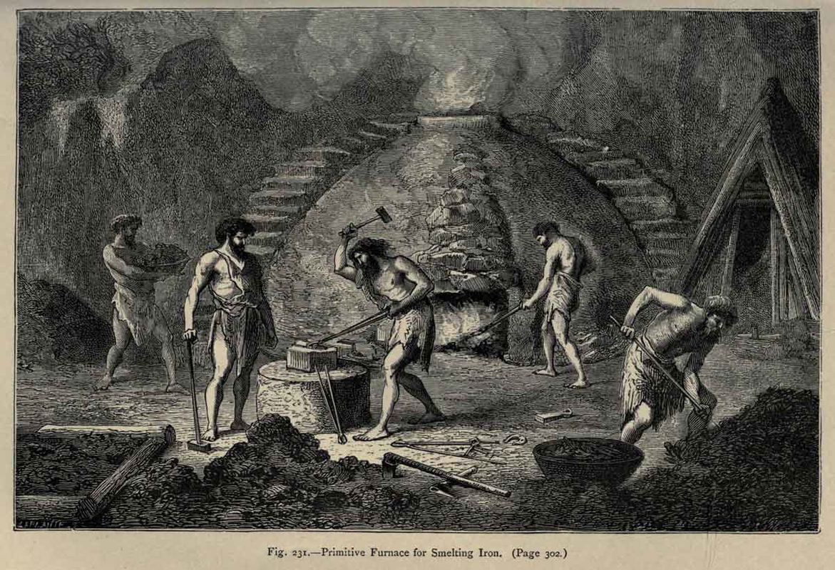 celtic metalworking primitive furance smelting iron