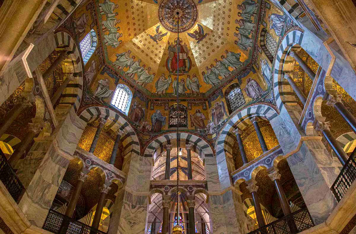 christ enthroned and 24 elders mosaics
