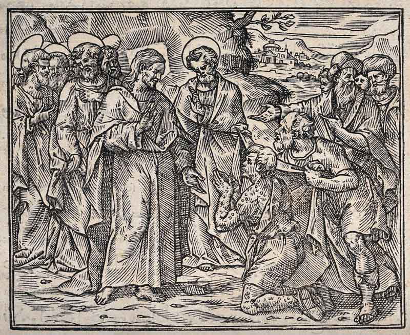 christ heals man with leprosy