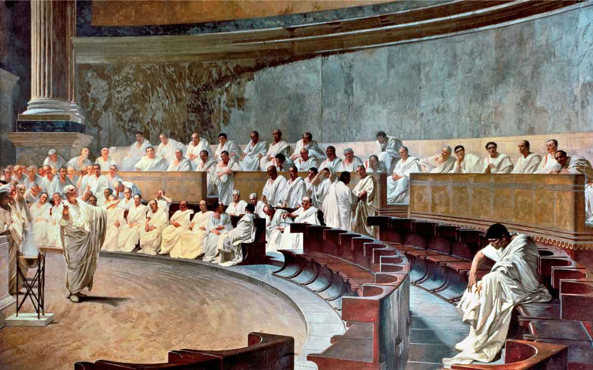 cicero denounces cataline roman senate