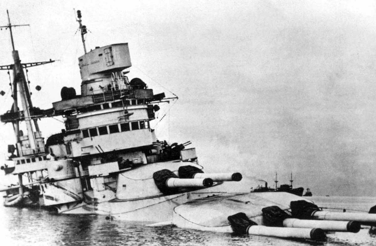 conte di cavour sunk photo
