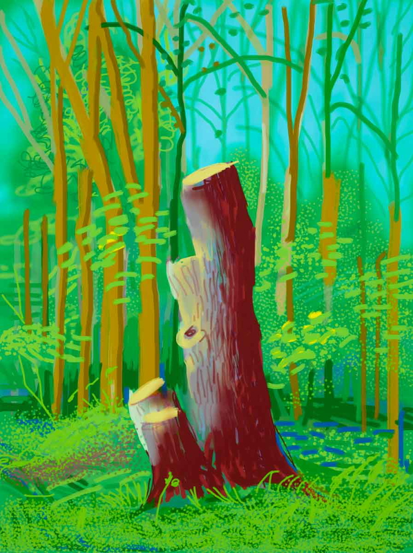 david hockney arrival spring east yorkshire ipad drawing