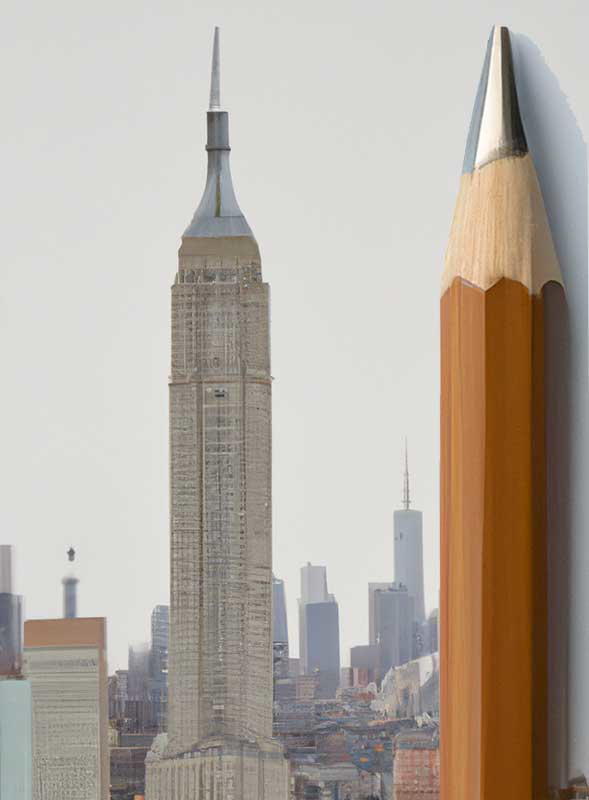 empire state building pencil