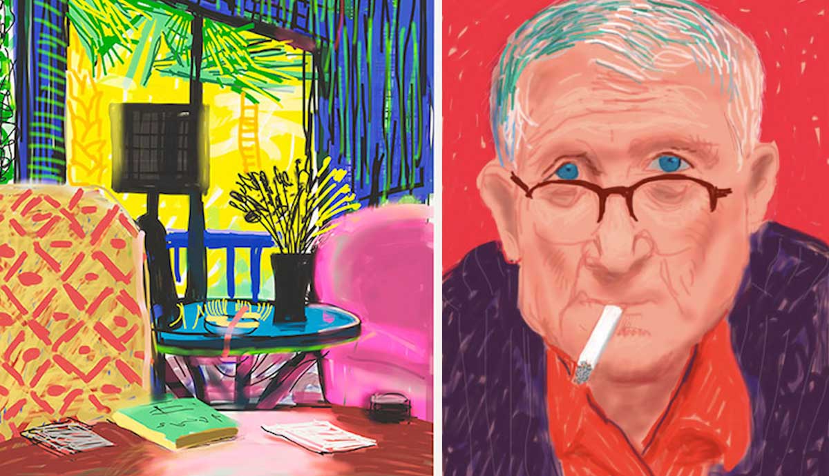 fascinating ipad drawings by david hockney