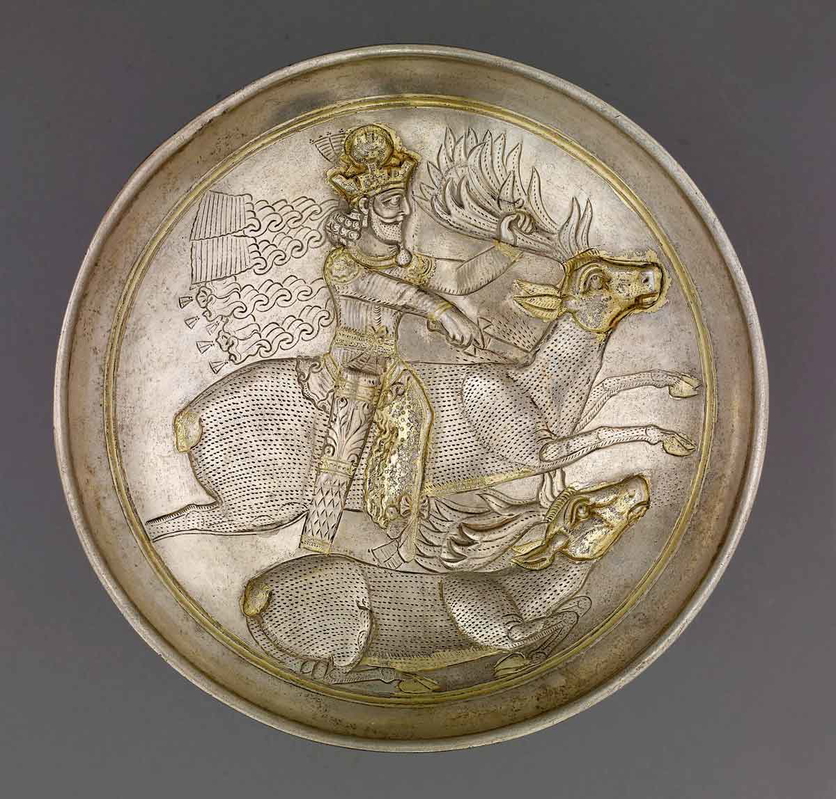 gilded silver plate king hunting