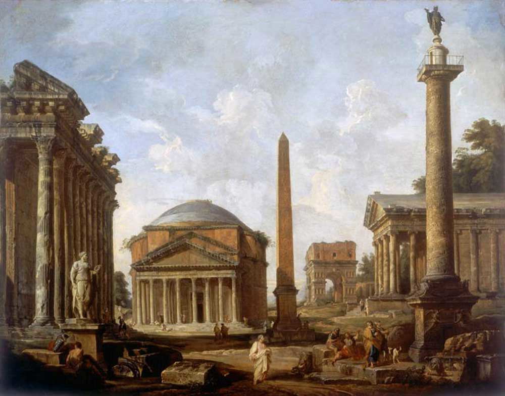 giovanni pannini ruins of rome painting