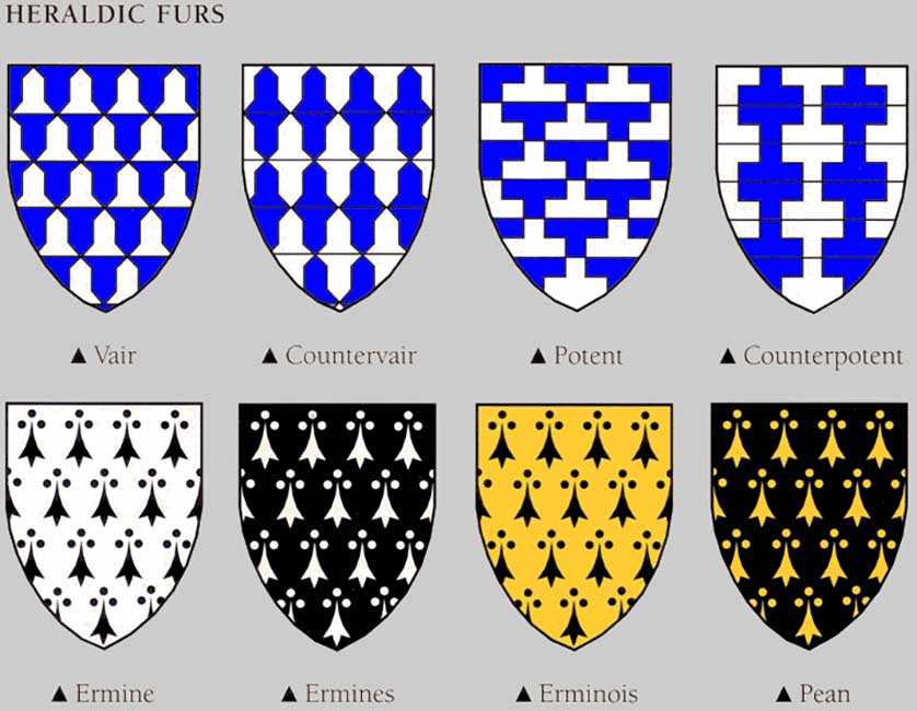 heraldic colors symbols furs