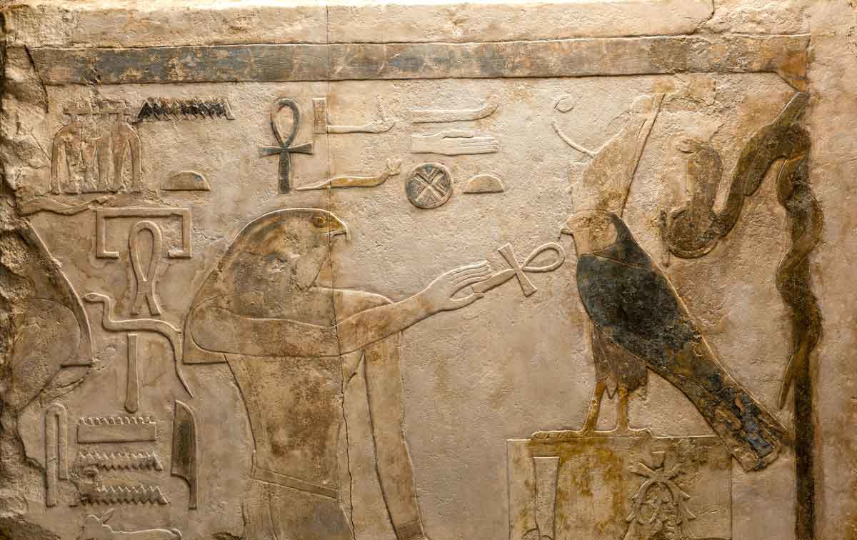 horus behdet ankh stela middle kingdom gods hieroglyphs