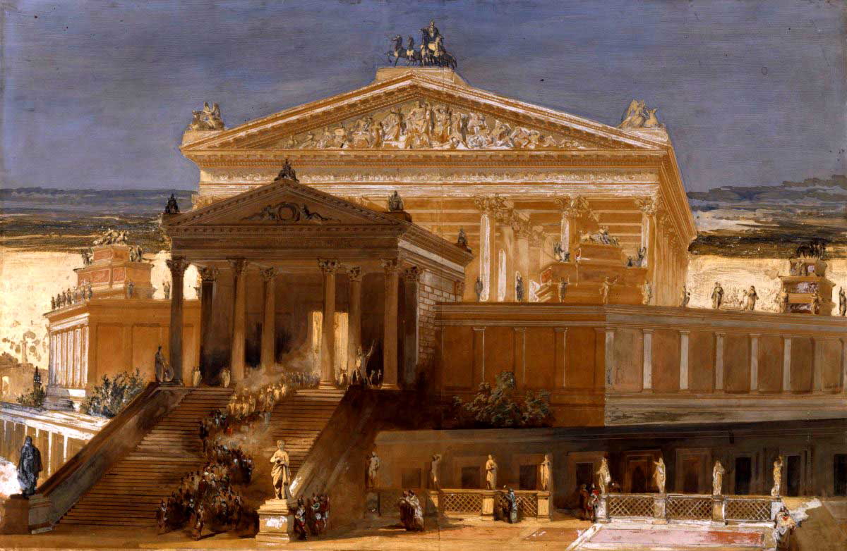 imaginary view temple jupiter capitolinus rome