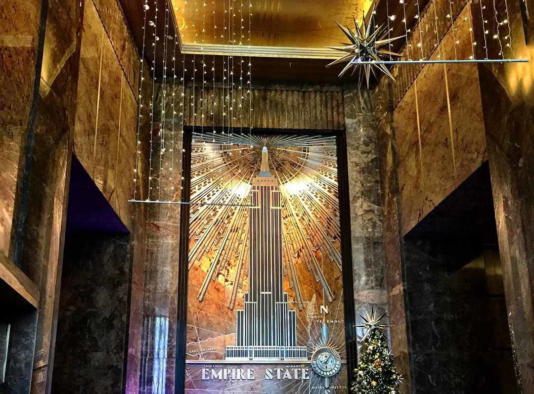 interior lobby empire state building