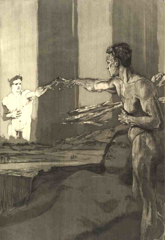 max klinger philosopher on death print series