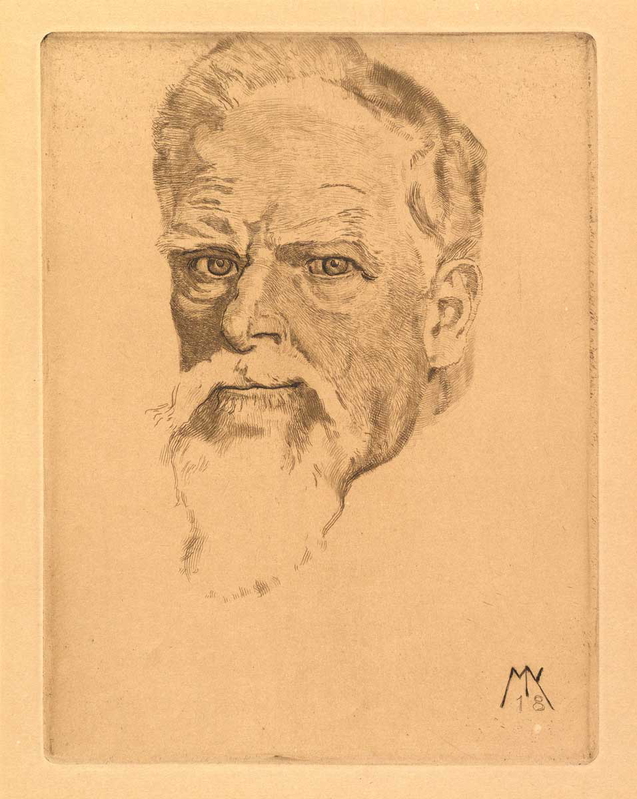 max klinger self portrait drawing