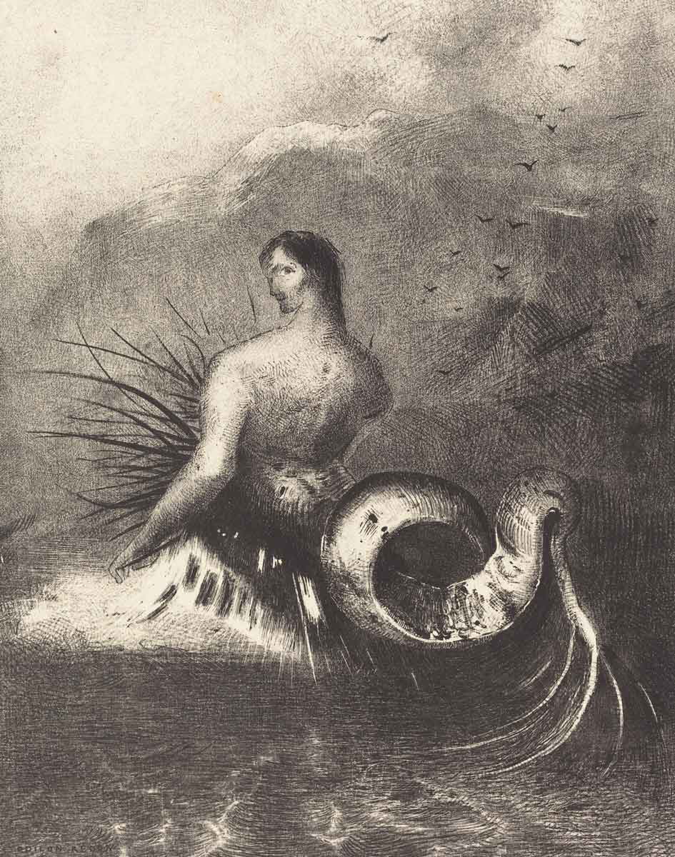 odilon redon siren drawing 1883