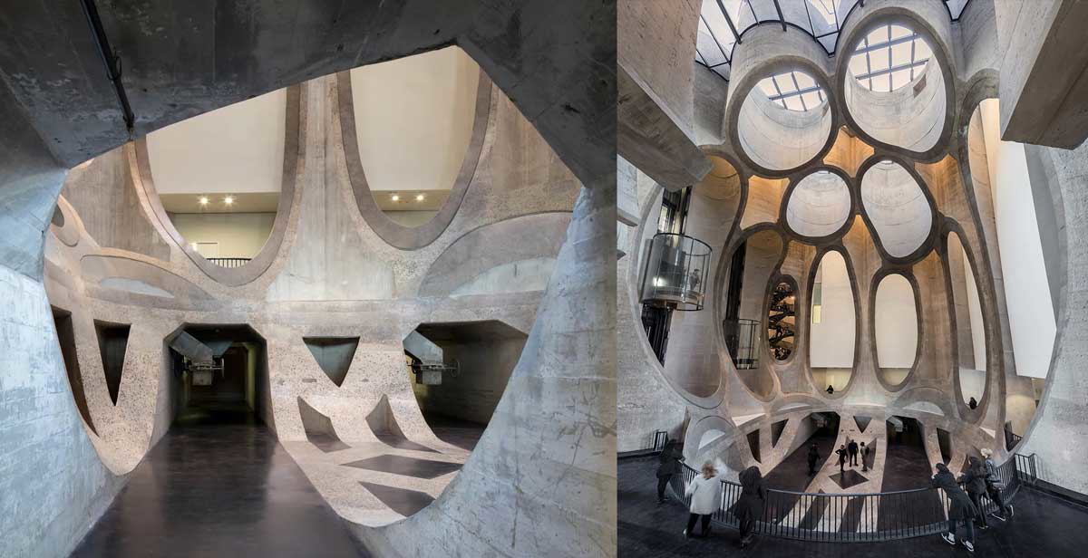 photos of zeitz museum brutalist achitecture