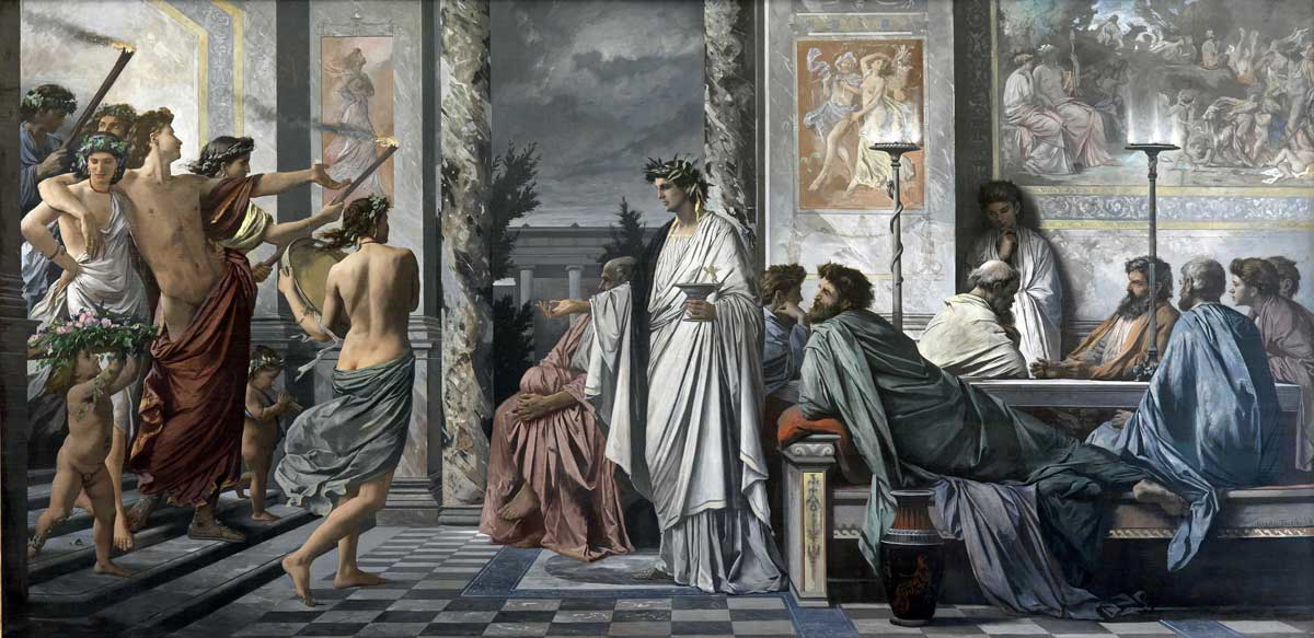 plato symposium by anselm feuerbach 1869 painting