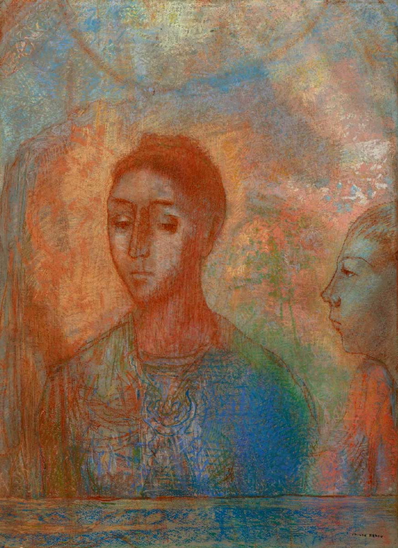 redon woman painting 1898
