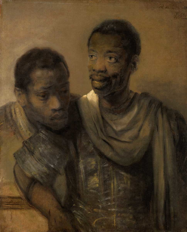 rembrandt two african men dutch golden age portrait