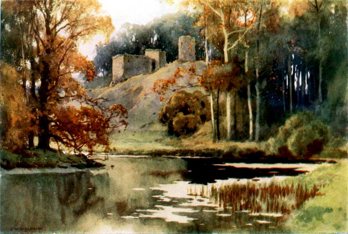 roxburgh castle watercolour