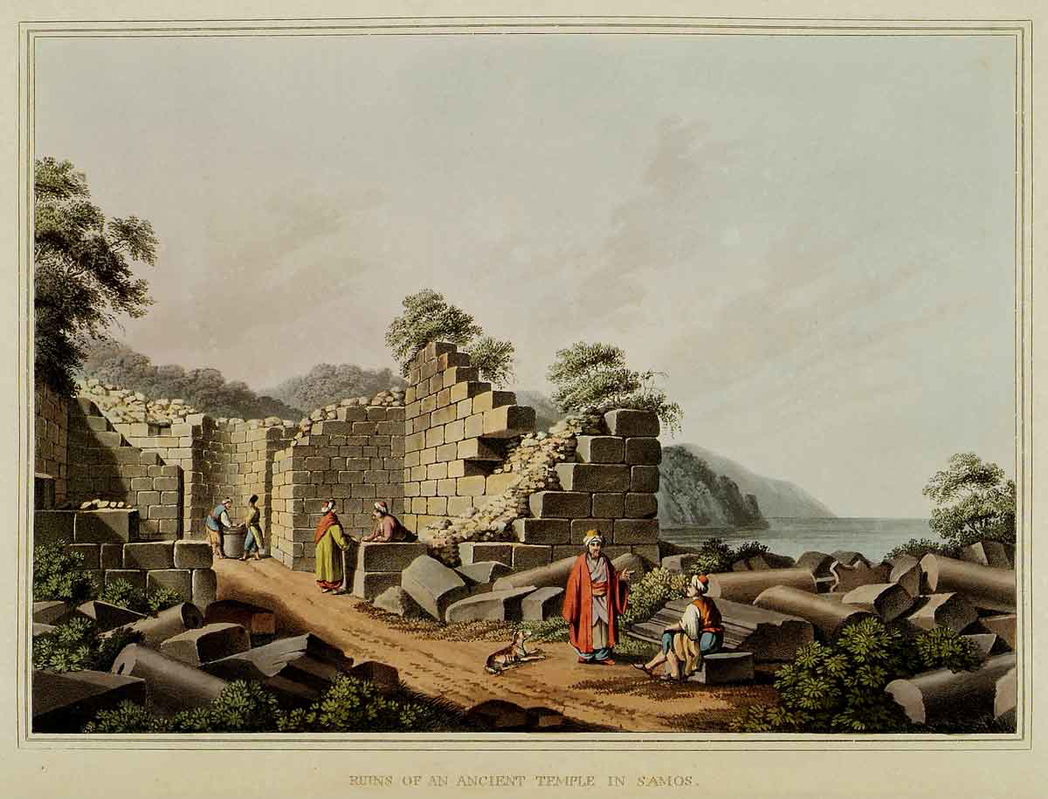 ruins ancient temple samos mayer luigi 1810