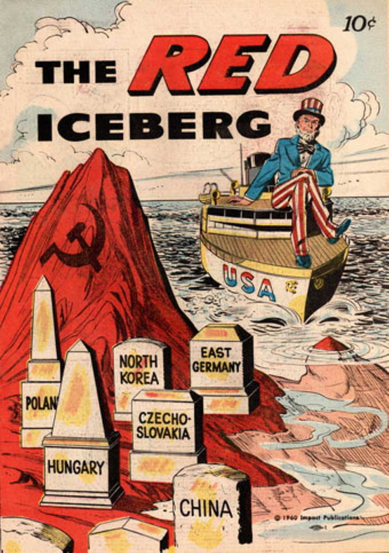 second red scare iceberg political cartoon