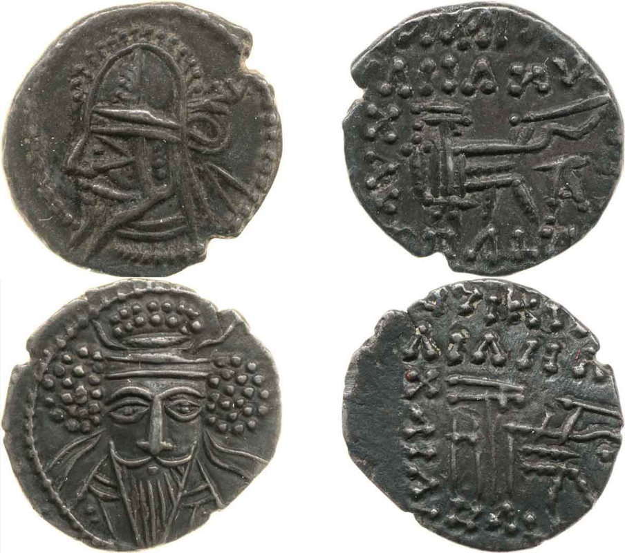 silver coin vologases artabanus iv
