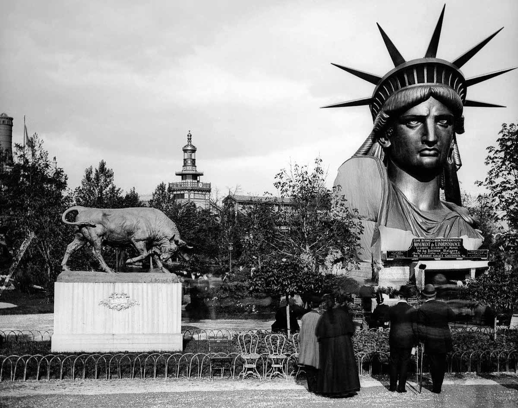 head statue of liberty paris 1878