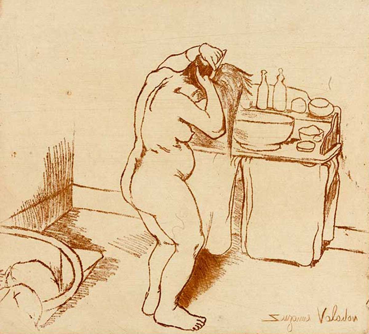 suzanne valadon nude combing hair