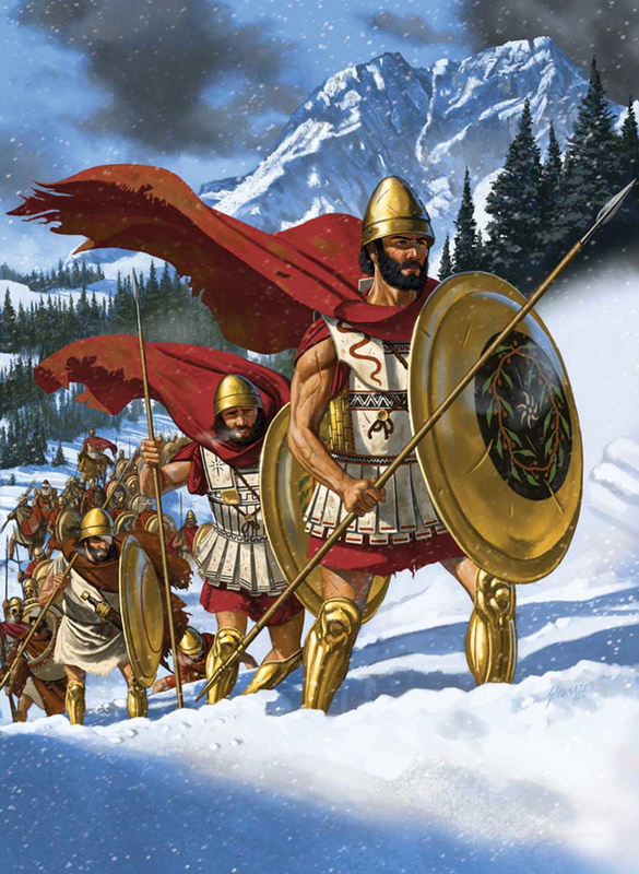 ten thousand greek hoplites illustration