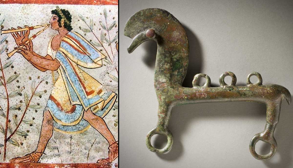 tomb leopards etruscans horse villanova