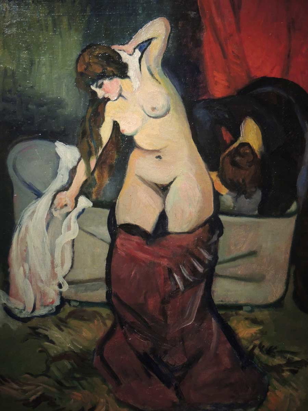 valadon girl bathing painting 1919