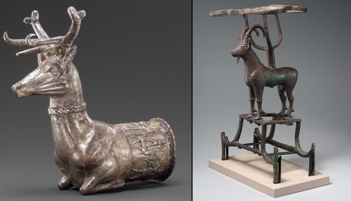 vessel stag terminating ibex mesopotamian