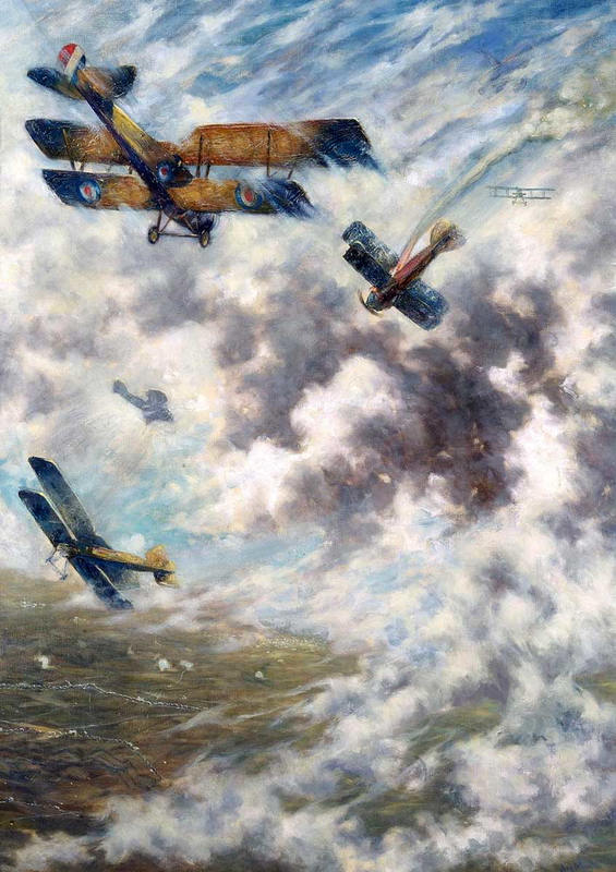 wwi era air combat painting