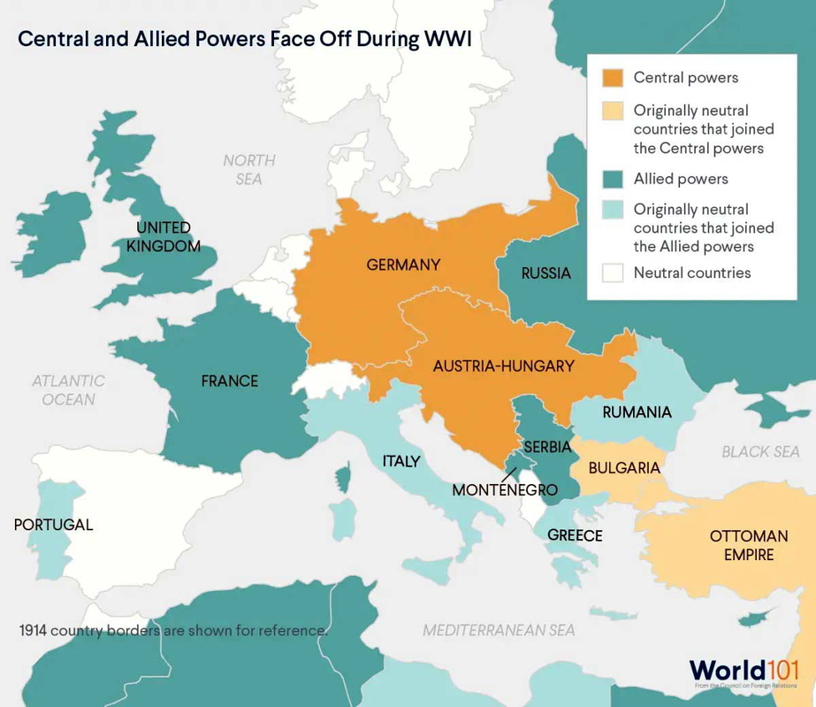 1914 alliances europe pre world war 1