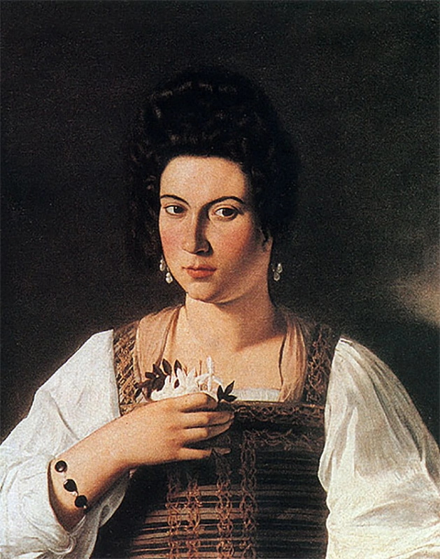 caravaggio portrait young woman fillide melandroni