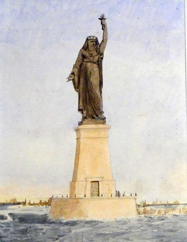 bartholdi sketch suez canal sculpture