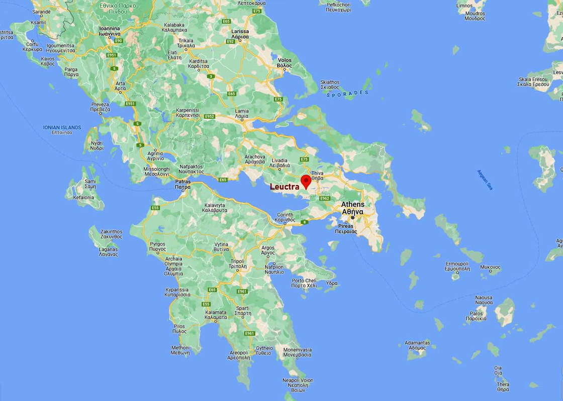 battle leuctra spartans map greece