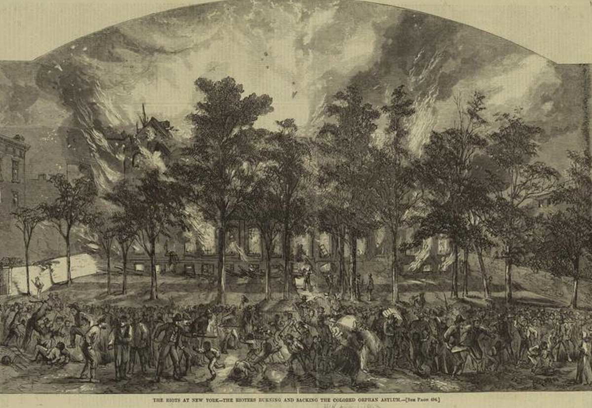 burning colored orphan asylum new york city Draft Riots