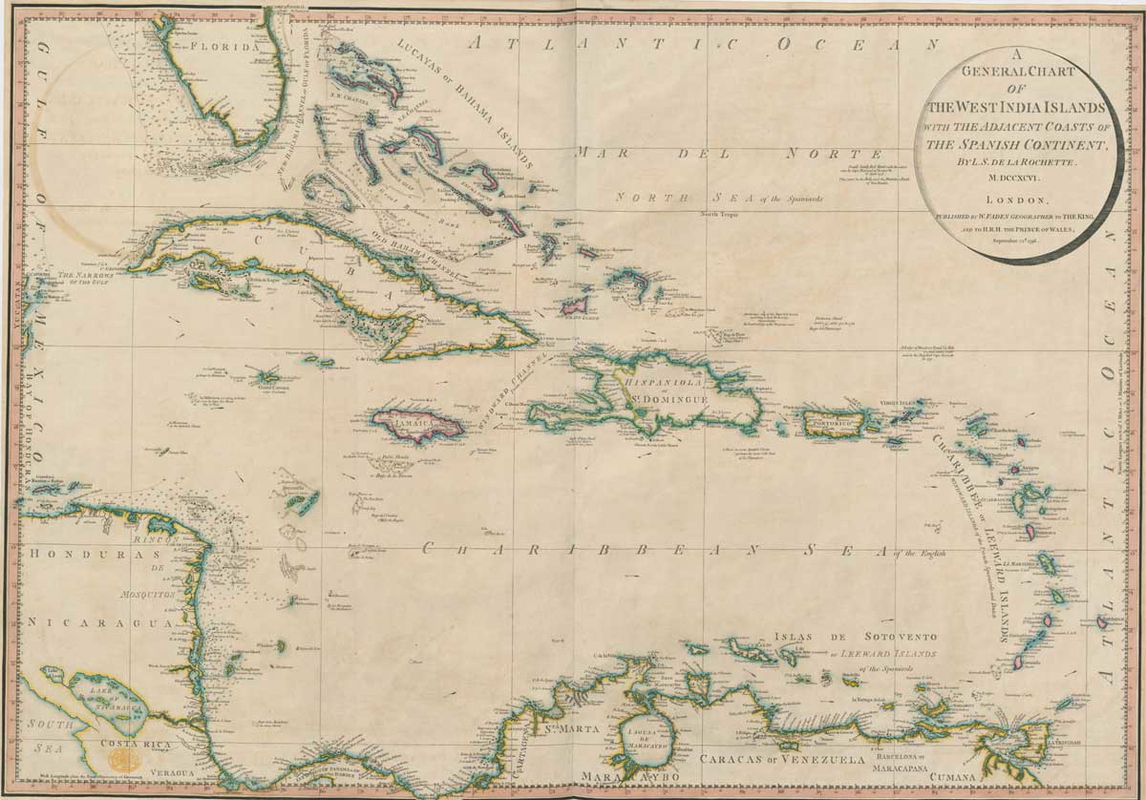 chart of west indies