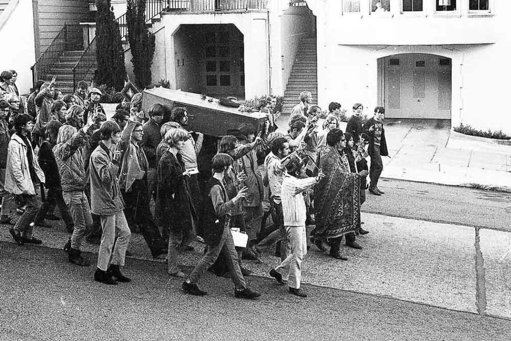 death of the hippies casket counterculture 1967