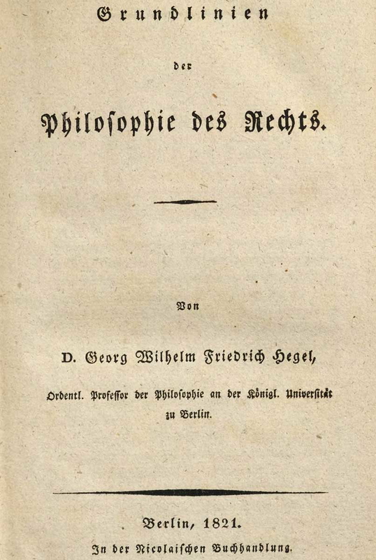 elements of the philosophy of right hegel