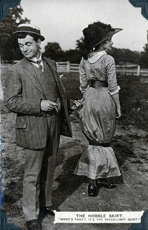 fashion history hobble skirt