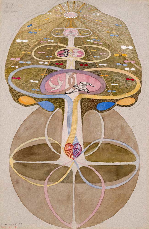 hilma af klint tree watercolor 1913