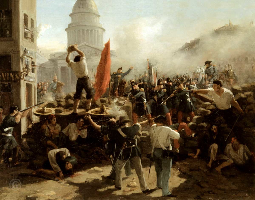 horace vernet barricade rue soufflot painting