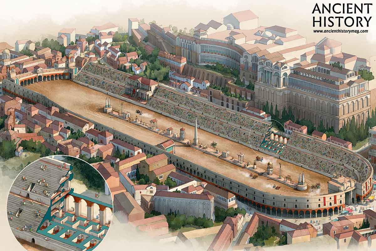 illustration circus maximus ancient rome
