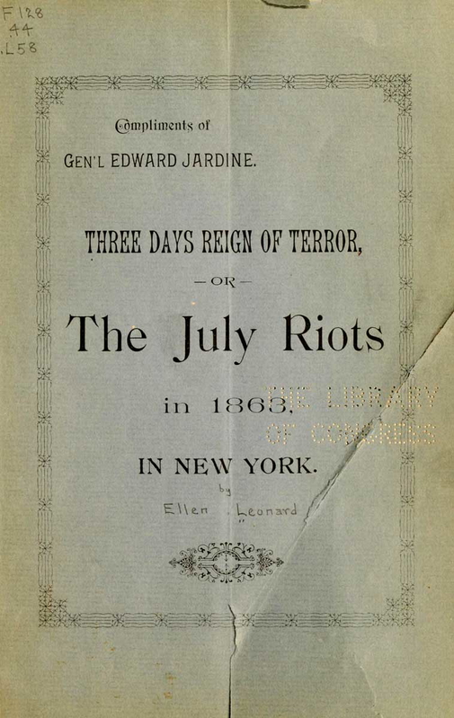 new york draft riots reign of terror
