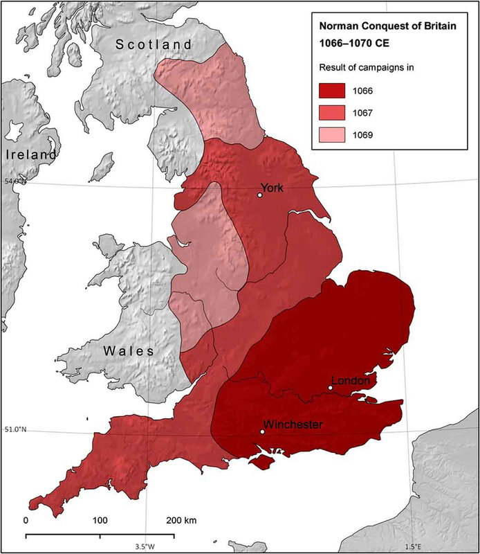 norman conquest map