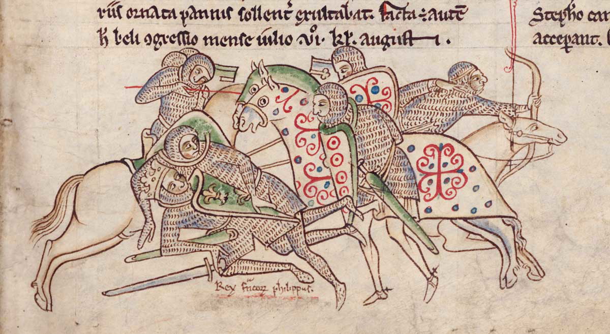 philip unhorsed battle bouvines