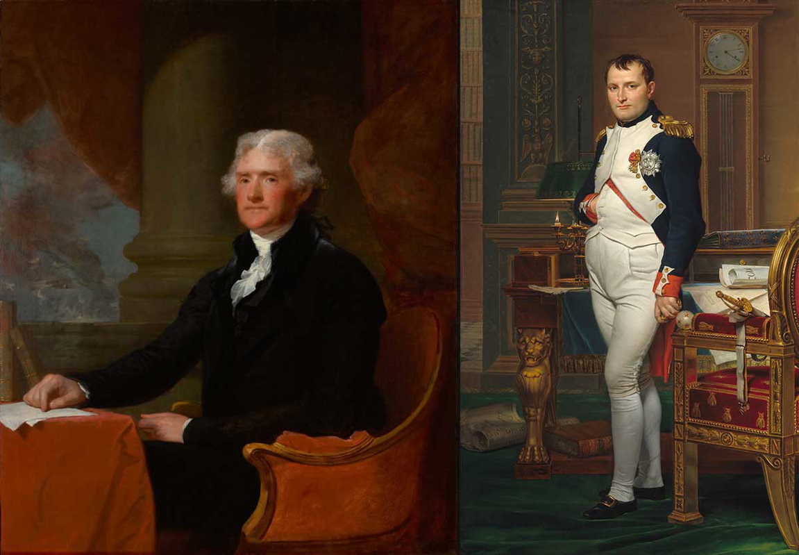 portrait thomas jefferson and emperor napoleon bonaparte
