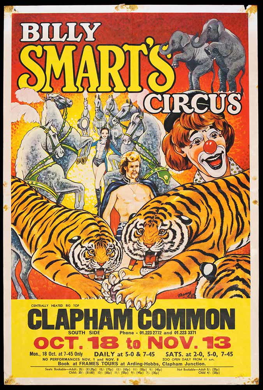 poster billy smart new world circus
