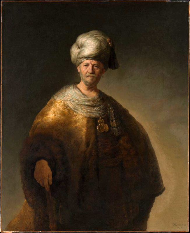 rembrandt man in oriental costume chiaroscuro